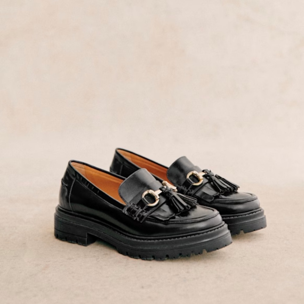 Sezane Amy Loafers Black New without box. Never worn. Wrapping still on loafers. - Picture 2 of 11